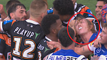 Jack Bird pulls the hair Phoenix Crossland.
