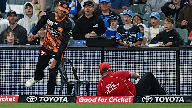 Cricket News BBL 2026: perth scorchers security guard collide, boundary ...