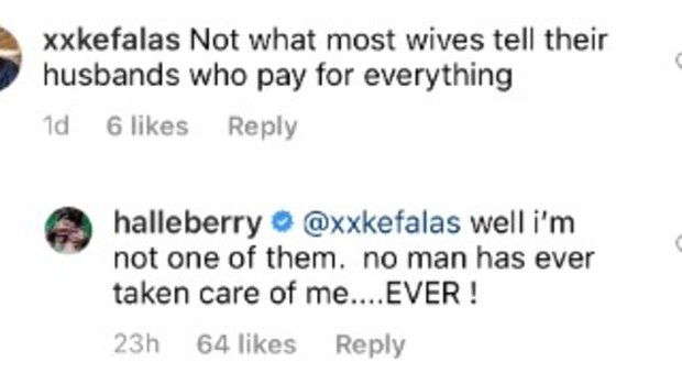Halle Berry responds to trolls on Instagram, can't keep a man, comments