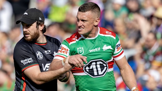 Jack Wighton is helped off the field.