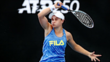 Ashleigh Barty of Australia during a practice session during day one of the 2022 Adelaide International.