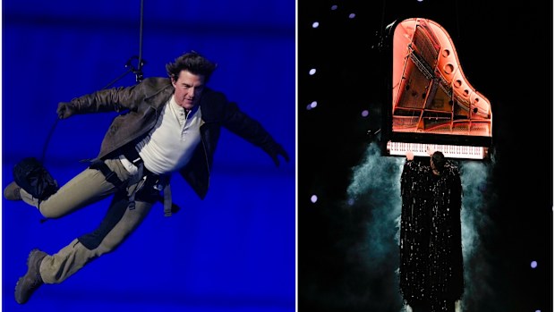 Tom Cruise and a flying piano wowed Paris.