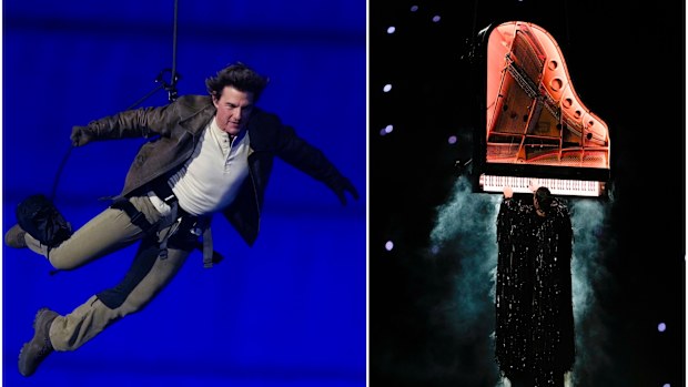 Tom Cruise and a flying piano wowed Paris.
