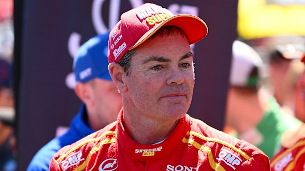 BATHURST, AUSTRALIA - OCTOBER 08: Craig Lowndes, driver of the Triple Eight Race Engineering Chevrolet Camaro looks on ahead of the Bathurst 1000, part of the 2023 Supercars Championship Series at Mount Panorama on October 08, 2023 in Bathurst, Australia. (Photo by Morgan Hancock/Getty Images)