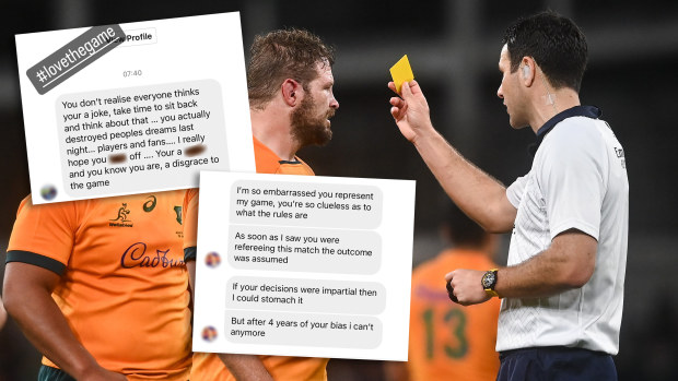 A series of Instagram messages that Ben O'Keeffe shared after Australia's loss to Ireland in their Spring Tour Test.