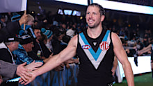 Travis Boak is one of Port Adelaide's favourite sons. 