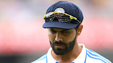 BRISBANE, AUSTRALIA - DECEMBER 14: Ravindra Jadeja of India looks on during day one of the Third Test match in the series between Australia and India at The Gabba on December 14, 2024 in Brisbane, Australia. (Photo by Matt Roberts - CA/Cricket Australia via Getty Images)