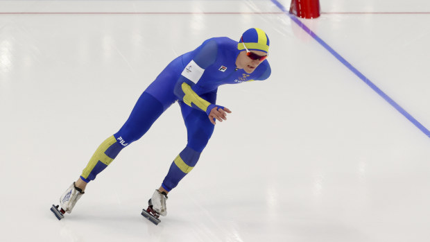 Nils van der Poel of Sweden skates during the Men's 5000m