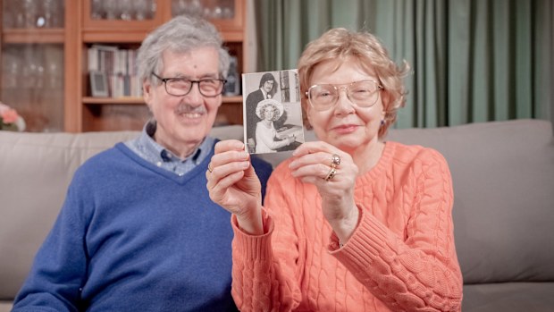 She arrived at JFK airport in 1971 and two men were waiting for her. Here's how she ended up married to one of them