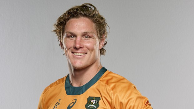 Michael Hooper poses in his new sevens kit.