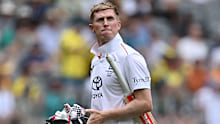 PERTH, AUSTRALIA - NOVEMBER 22: Zak Crawley of England leaves the field after being dismissed by Mitchell Starc of Australia during day two of the First 2025/26 Ashes Series Test Match between Australia and England at Perth Stadium on November 22, 2025 in Perth, Australia. (Photo by Gareth Copley/Getty Images)