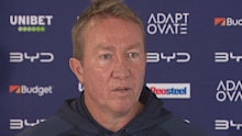 Trent Robinson speaks to media ahead of round 21
