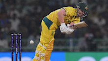 Australia's David Warner bats during the ICC Cricket World Cup.