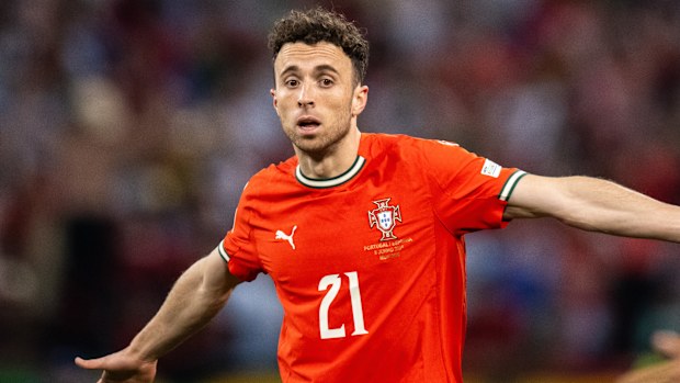 Diogo Jota of Portugal during the UEFA Nations League 2025 final.