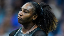 Cropped: Serena Williams  reacts after losing a point against Ajla Tomlijanovic of Australia during the Women's Singles Third  Round match at the USTA Billie Jean King National Tennis Center during the day 5 of the 2022 U.S. Open Tennis Tournament on September 2, 2022. In New York. (Photo by Eduardo MunozAlvarez/VIEWpress)