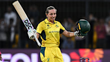 Ash Gardner celebrates her ton. 