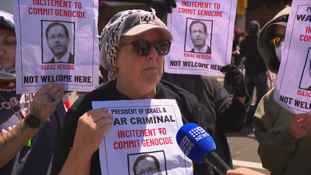 Isaac Herzog protest Southbank 