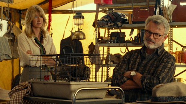 Sam Neill and Laura Dern reprise their respective roles as Dr Alan Grant and Dr Ellie Sattler in Jurassic World Dominion.