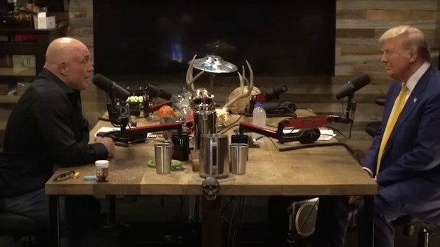 Joe Rogan chats to Donald Trump on his "Joe Rogan Experience" podcast back in 2019.