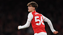 Max Dowman of Arsenal during the Premier League match between Arsenal and Everton at Emirates Stadium on March 14, 2026 in London, England. (Photo by Alex Burstow/Arsenal FC via Getty Images)