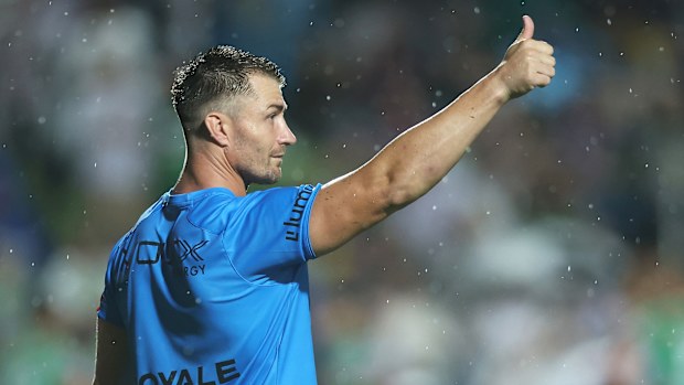 Manly Sea Eagles assistant coach Kieran Foran during the club's round one clash against the Raiders.