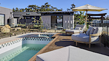 Han and Can Room Reveal Backyard and Pool Week 11 The Block 2025