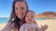 Brittany Hoskins and her baby