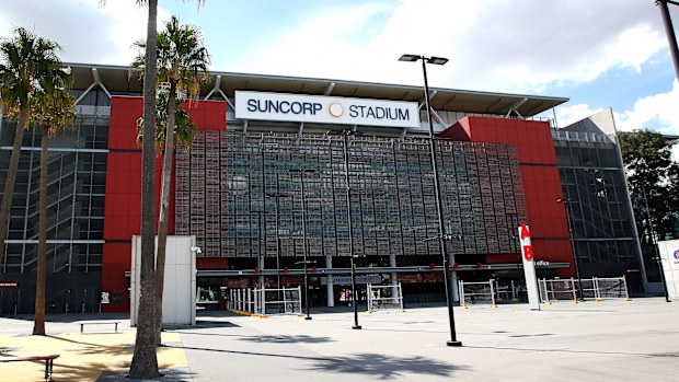 BRISBANE, AUSTRALIA - APRIL 07: External view of Suncorp Stadium on April 07, 2020 in Brisbane, Australia. Sport and events held at the stadium continue to be postponed and cancelled under current Coronavirus related restrictions in place across the State. (Photo by Jono Searle/Getty Images)