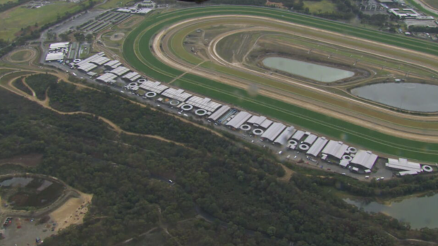 Emergency services were called to training facilities at the back of Cranbourne Racecourse just after 7.30am.