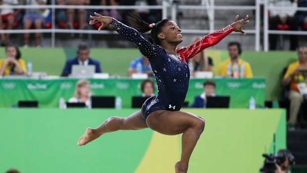 Simone Biles in action in Rio de Janeiro. 