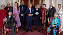 King Charles, Queen Camilla, Prince William and Catherine, the Prince and Princess of Wales, the Duke and Duchess of Edinburgh, the Princess Royal, the Duke and Duchess of Gloucester, the Duke of Kent and Princess Alexandra at Buckingham Palace celebrating Queen Elizabeth II's centenary on April 21, 2026.