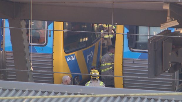 It took firefighters 30 minutes to free the trapped boy from under the train.