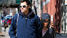 Harry Styles and Zoe Kravitz are seen on March 09, 2026 in New York City.  