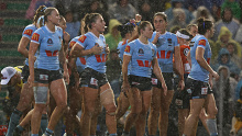 NSW look on during their game two loss against Queensland.