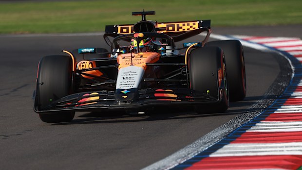 Oscar Piastre en la clasificación de cara al Gran Premio de México de F1.