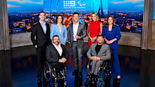Nine's Paralympic commentary team.