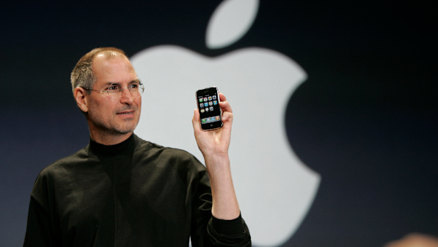 Steve Jobs introduces the first iPhone.