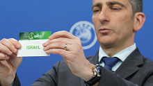 NYON, SWITZERLAND - MAY 3: UEFA Head of Men's National Team Competition Marcello Alleca draws out the card of Israel during the UEFA European Under-19 Championship 2025 Qualifying Round Draw at the UEFA Headquarters, the House of the European Football, on May 3, 2024, in Nyon, Switzerland. (Photo by Nemanja Basevic - UEFA/UEFA via Getty Images)