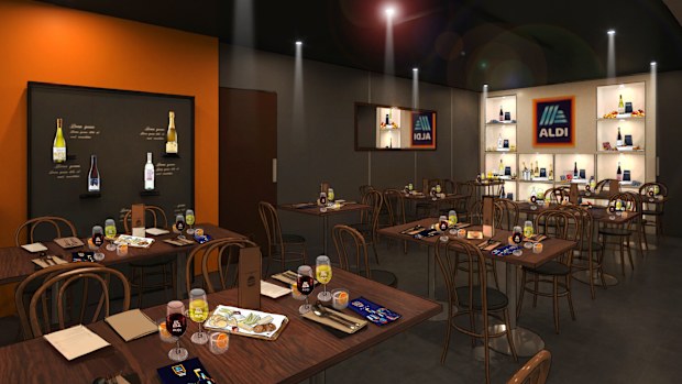 Aldi Australia's pop-up bar The Trophy Room