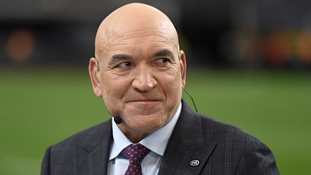 Gorden Tallis on a panel for Fox League at the 2026 Las Vegas season opener.