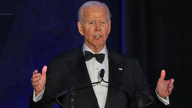 Former President Joe Biden speaks during the National Bar Association's 100th Annual Awards Gala in Chicago, July 31, 2025. 