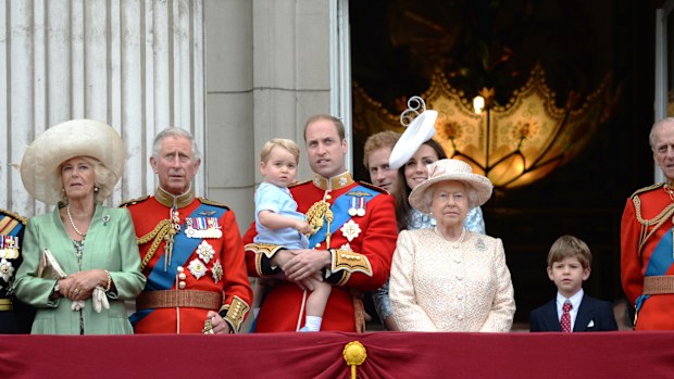 Queen Elizabeth and grandson James, Viscount Severn 
