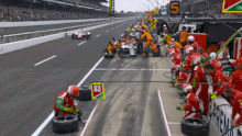 Indianapolis 500 rookie Robert Shwartzman slid into four of his crew members.