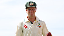 Matt Kuhnemann is seen after taking five wickets for the innings on day four of the First Test in Sri Lanka.