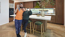 <p>Kristian and Mimi described this week a "chop-a-block" – and they weren't wrong!</p><p>After planning their kitchen back in Week 2, the newlyweds were feeling nervously undecided about their green ﻿cooktop and range hood.</p><p><a href="https://9now.app.link/XSWeh7HNO9" target="_blank" rel="" title="Stream the latest episodes of The Block for free on 9Now."><em><strong>Stream the latest episodes of The Block for free on 9Now.</strong></em></a></p><p>But by the end of the week, House 5 fell in love with their kitchen – green cooktop and all! </p><p>"﻿I had so much anxiety about this kitchen and now it's probably my proudest room," said Mimi ahead of reveals. </p><p>Would the judges agree? </p><p>﻿Scroll through to see what judges <a href="https://9now.nine.com.au/the-block/shaynna-blaze" target="_blank" rel="" title="Shaynna Blaze">Shaynna Blaze</a>, <a href="https://9now.nine.com.au/the-block/darren-palmer" target="_blank" rel="" title="Darren Palmer">Darren Palmer</a> and <a href="https://9now.nine.com.au/the-block/marty-fox" target="_blank" rel="" title="Marty Fox">Marty Fox</a> thought of House 5's epic kitchen.</p>