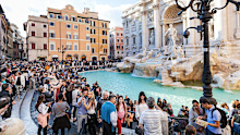 The Trevi fountain is the largest Baroque fountain in the Rome and one of the most famous fountains in the world.