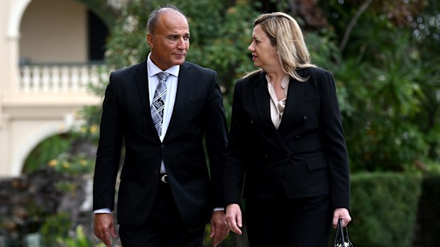Queensland Premier Annastacia Palaszczuk and her partner Dr Reza Adib in 2023.