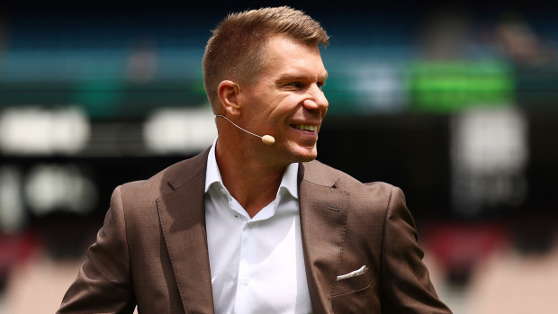 David Warner at Melbourne Cricket Ground.