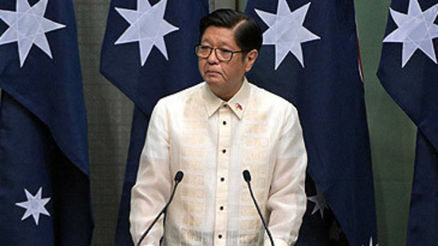 Philippines President Ferdinand Marcos Jr in Parliament of Australia (Getty)