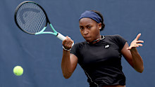 Coco Gauff trains in preparation for the US Open.